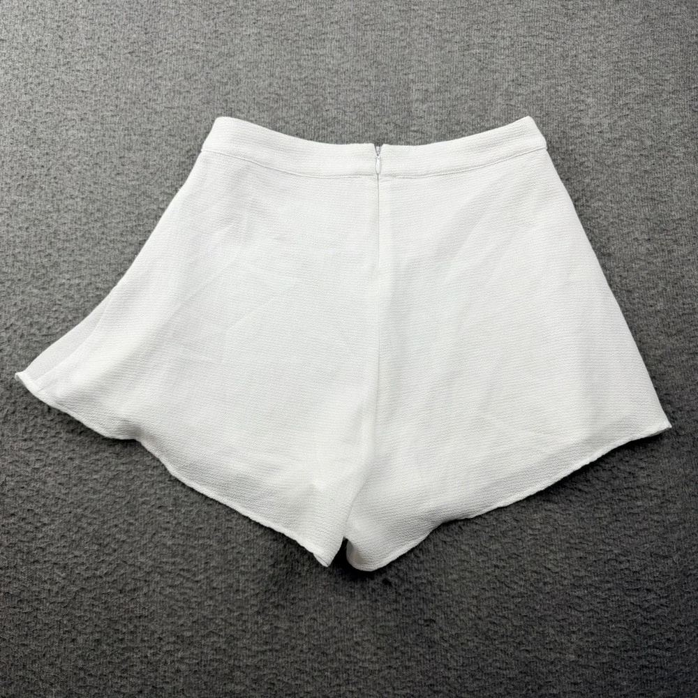 Superdown White Textured Skort Shorts Mini Skirt Small